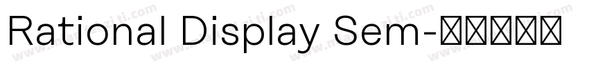 Rational Display Sem字体转换